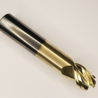 3 Flute MH End Mill 1/2x1.25x3 R.030 ZrN Coated